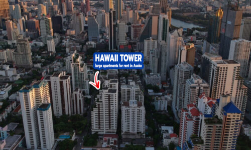 Hawaii Tower large apartment for rent at Sukhumvit 23 in Asoke Near University