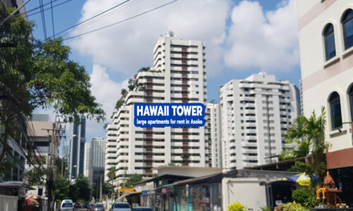 Hawaii Tower large apartment for rent at Sukhumvit 23 in Asoke Near University