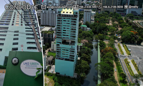 Lake Green Bangkok condo for sale on Sukhumvit 8 near Benjakitti Park is a high-rise building located in Nana, the heart of Bangkok's tourist and business district.