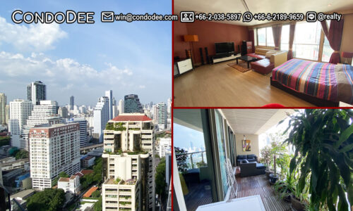 This large apartment near Asoke BTS with 2 bedrooms is available on a high floor in The Lakes condominium