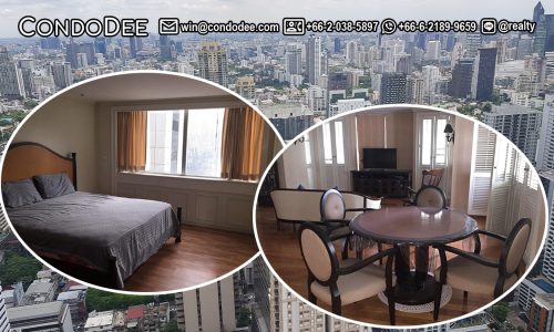 This large condo in Asoke on Sukhumvit 21 with 2 bedrooms and an unblocked view is available in the Asoke Place condominium in Bangkok CBD