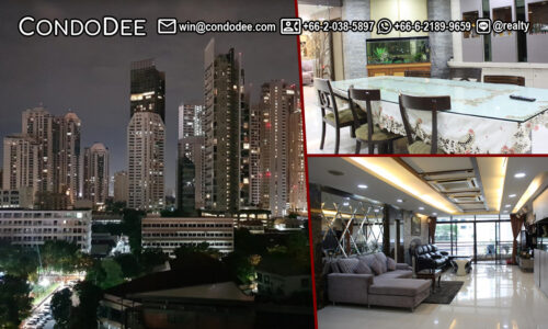 This large condo on Sukhumvit 24 is a rare property available now in Mahogany Tower condominium in Phrom Phong