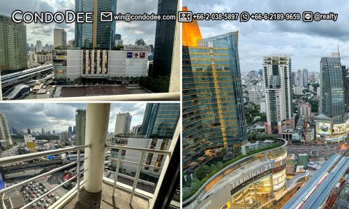 This large condo features a Terminal 21 view and it's available now in the Las Colinas condominium near BTS Asoke in Bangkok CBD