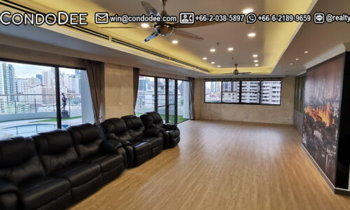 This large duplex with a private pool on the balcony is available now in Le Raffine Sukhumvit 24 condominium near BTS Phrom Phong