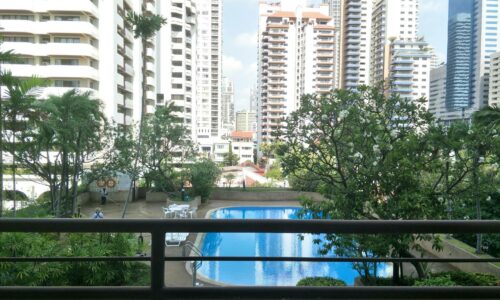 Large condo for sale in Asoke with pool view - 3-Bedroom - Liberty Park 1 - Low Floor