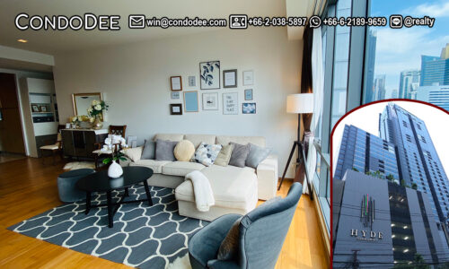 This luxury Sukhumvit property with 2 bedrooms is available on a mid-floor at Hyde Sukhumvit 13 Bangkok luxury condominium near BTS Nana