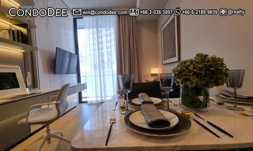 This luxury new condo is available now on Sukhumvit 21 in a new and popular Celes Asoke condominium near BTS and MRT Sukhumvit in Bangkok CBD