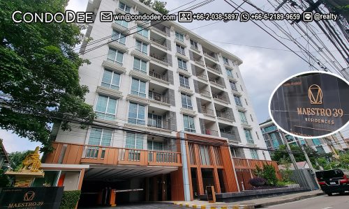 Maestro 39 Sukhumvit 39 condo for sale in Bangkok was developed in 2015 by Major Development PCL.