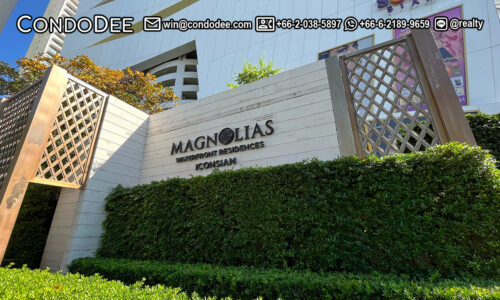 Magnolias Waterfront Residences at ICONSIAM is a super-luxury Bangkok condo for sale that was built in 2018 by MQDC Magnolia Quality Development Corp