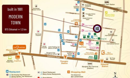 Modern Town Ekkamai condo for sale in Bangkok CBD was built in 1991