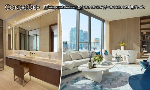 This is the most luxurious 1-bedroom condo available now for sale in Bangkok CBD in Langsuan near Lumpini Park