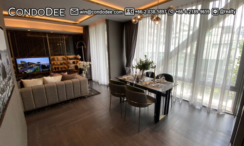 This new 2-bedroom luxury condo is available now at Walden Thonglor 8 condominium that will be completed at the end of 2022 or early 2023