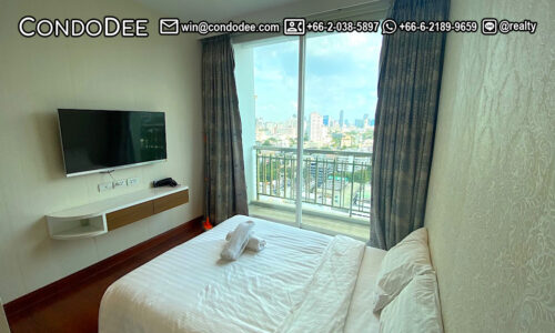 This penthouse triplex with a vast private garden is available now in a popular Wind Sukhumvit 23 condominium near Srinakharinwirot University and BTS Asoke