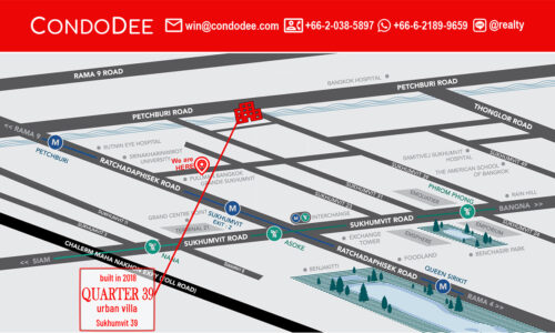 Quarter 39 Luxury Townhouses for sale on Sukhumvit is a luxury real estate in Prompong constructed by NYE ESTATE Co., Ltd. (an affiliated company with Narai Property Co., Ltd) in 2018