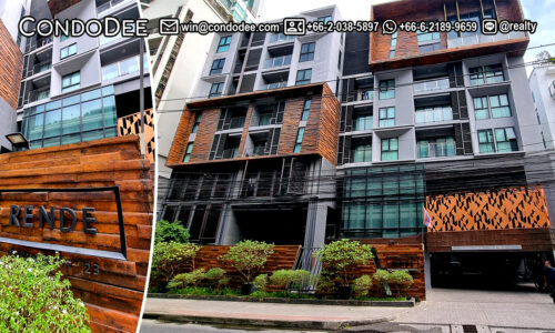 Rende Sukhumvit 23 Asoke condo for sale in Bangkok is a low-rise apartment building located in Asoke in Prasanmit Road near Srinakharinwirot University