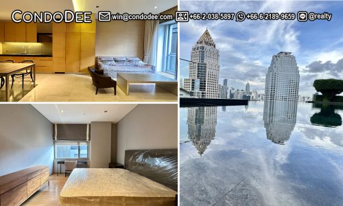 This renovated condo in Saladaeng near BTS Silom is available now at a reasonable price in a popular Saladaeng Residences condominium near Lumpini Park in Bangkok CBD