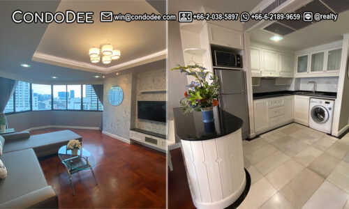 This renovated large condo is available now in Lake Avenue condominium near Asoke BTS
