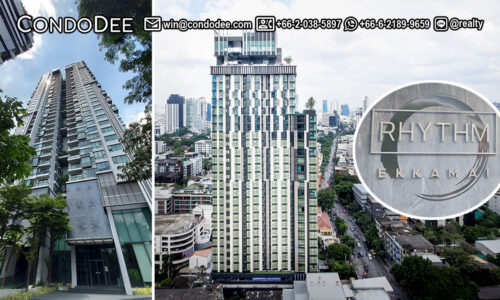 Rhythm Ekkamai condo for sale on Sukhumvit 63 in Bangkok CBD is a luxury real estate near BTS Ekkamai that was developed by AP (Thailand) PCL and completed in 2018