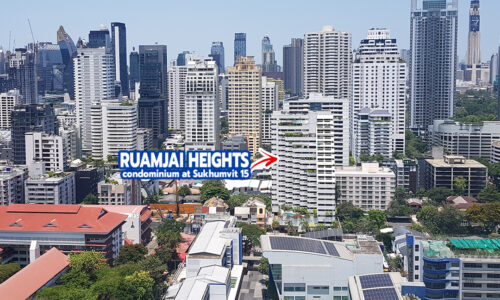 Ruamjai Heights Sukhumvit 15 pet-friendly condo for sale in Bangkok near NIST School was built in 1992.