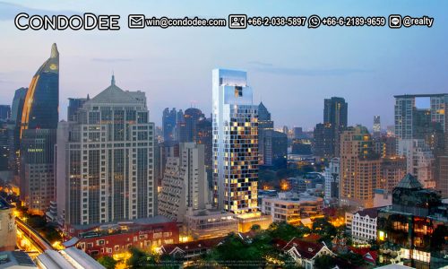 Scope Langsuan super-luxury condo for sale near BTS Chidlom was built by SC Asset PCL in 2023 and comprises a single tower having 158 apartments on 34 floors