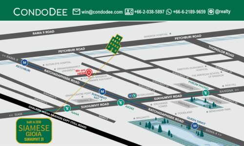 Siamese Gioia Sukhumvit 31 condo for sale in Bangkok was built by Siamese Asset in 2010