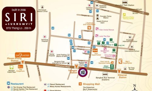Siri at Sukhumvit 42 Thonglor condo sale map