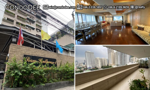 This Sukhumvit condo is a penthouse duplex located in Siam Penthouse 1 condominium on Sukhumvit 8 near BTS Nana in Bangkok CBD