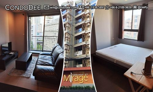 This Sukhumvit investment property is a condo for sale with a tenant in a popular Mirage Sukhumvit 27 condominium in Bangkok's most central area