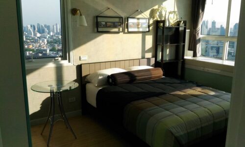 1-Bedroom Condo Rent in Rama 9 in TC Green on High-Floor