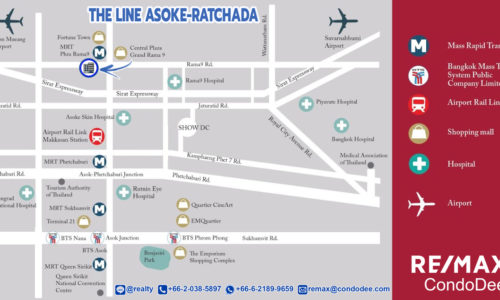 The Line Asoke Ratchada Condo Near MRT Rama 9