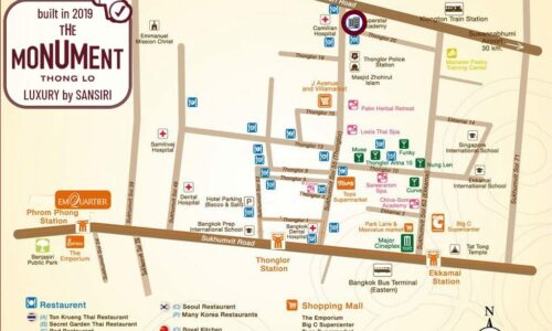 The Monument Thong Lo Sukhumvit 55 is a luxury condo for sale in Bangkok that was built in 2019 by Sansiri PCL