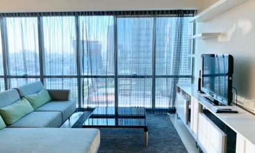 A 2-bedroom duplex condo for rent in Asoke - high floor - The Room Sukhumvit 21 
