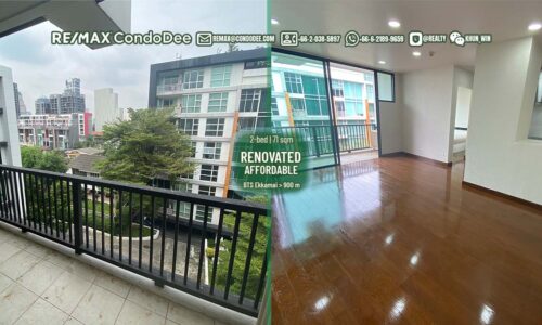Renovated condo in Ekkamai for sale - 2-bedroom - D 65 condominium