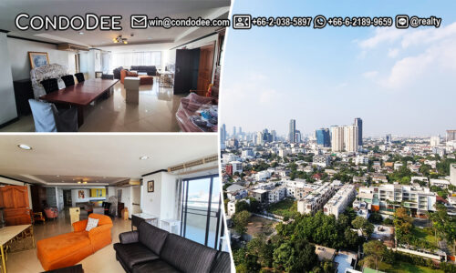 This is a unique condo on Ekkamai 12 that features an amazing panoramic 270-deg greenery view from a high floor of a popular Casa Viva condominium in Bangkok CBD