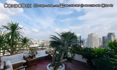 This unique duplex on Sukhumvit 59 is available now in the Moon Tower condominium in Bangkok CBD