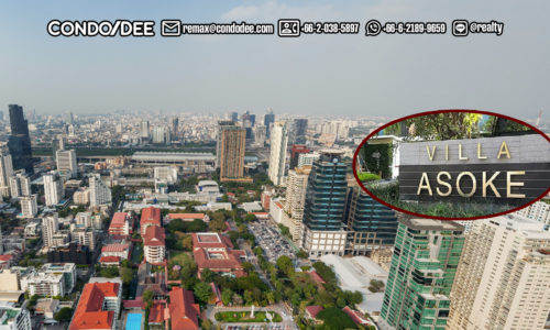 Villa Asoke Phetchaburi condo for sale near MRT Phetchaburi and Airport Rail Link Makkasan