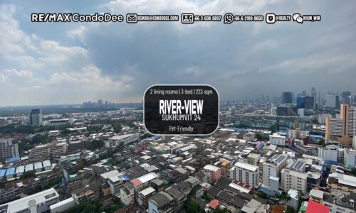 Large Bangkok apartment with 2 living rooms - river view - high floor - President Park Sukhumvit 24