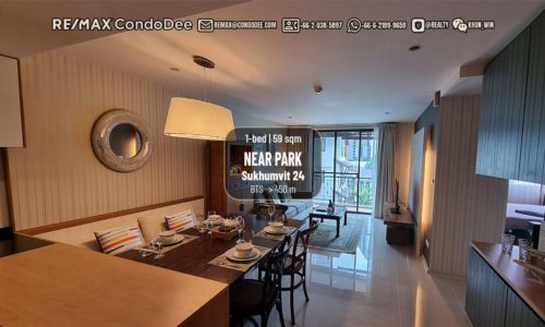 Quiet condo for sale near the park in Sukhumvit 24 for sale  - 1-bedroom - Pearl Residences