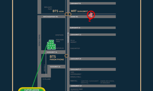 Map of Luxury duplex condo with private infinity pool on Sukhumvit 24 in Phrom Phong, Bangkok | คอนโดดูเพล็กซ์หรูพร้อมสระว่ายน้ำส่วนตัว สุขุมวิท 24