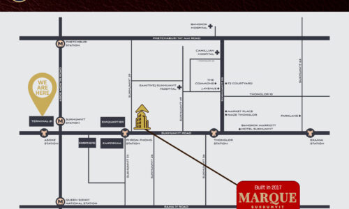 Marque Sukhumvit luxury condo exterior in Phrom Phong Bangkok | มาร์ค สุขุมวิท คอนโดหรู พร้อมพงษ์