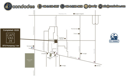 Luxury condo Sukhumvit 39 Canvas 39 The Residence | คอนโดหรู สุขุมวิท 39 แคนวาส 39