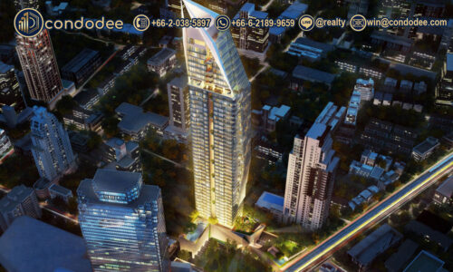 Marque Sukhumvit luxury condo exterior in Phrom Phong Bangkok | มาร์ค สุขุมวิท คอนโดหรู พร้อมพงษ์