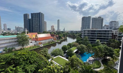 Large penthouse in a quiet greenery luxury Park Court Sukhumvit 77 condominium is available now for sale
