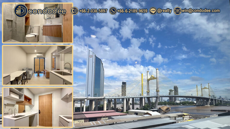 Foreign freehold 1-bedroom at Nue Riverest Ratburana, NW unblocked view | คอนโดฟรีโฮลด์ หนึ่งห้องนอน นิวริเวอร์เรสต์