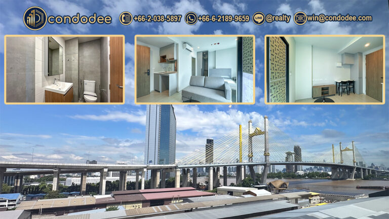 Foreign freehold studio at Nue Riverest Ratburana with NE view | สตูดิโอ ฟรีโฮลด์ นิวริเวอร์เรสต์ ราษฎร์บูรณะ