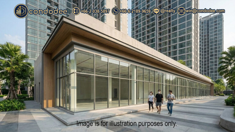 Large foreign freehold commercial unit for sale in Rama 9 New CBD Bangkok