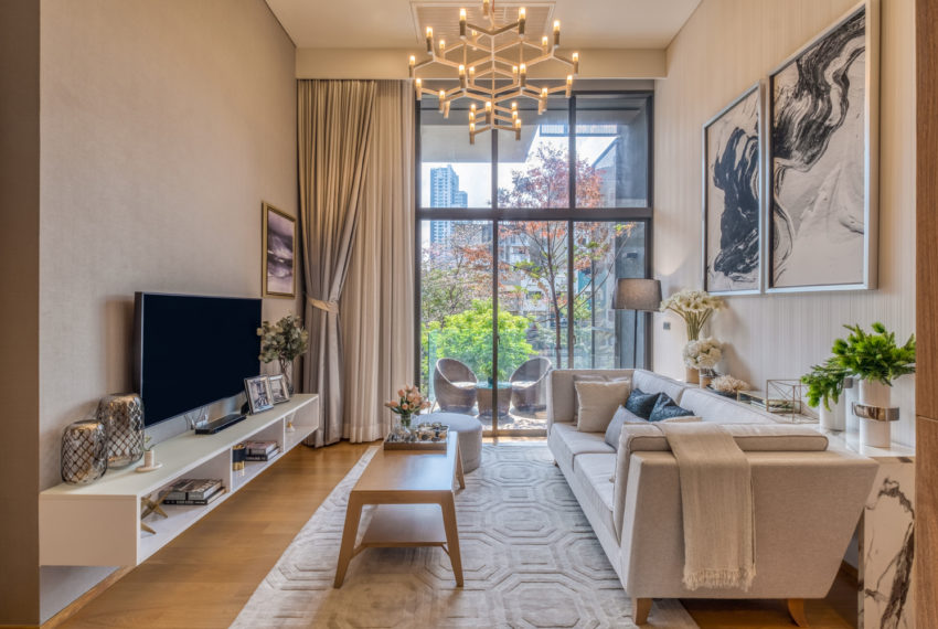 living aBrand-new 2-bedroom duplex for sale - low-floor - Siamese Exclusive Sukhumvit 31rea