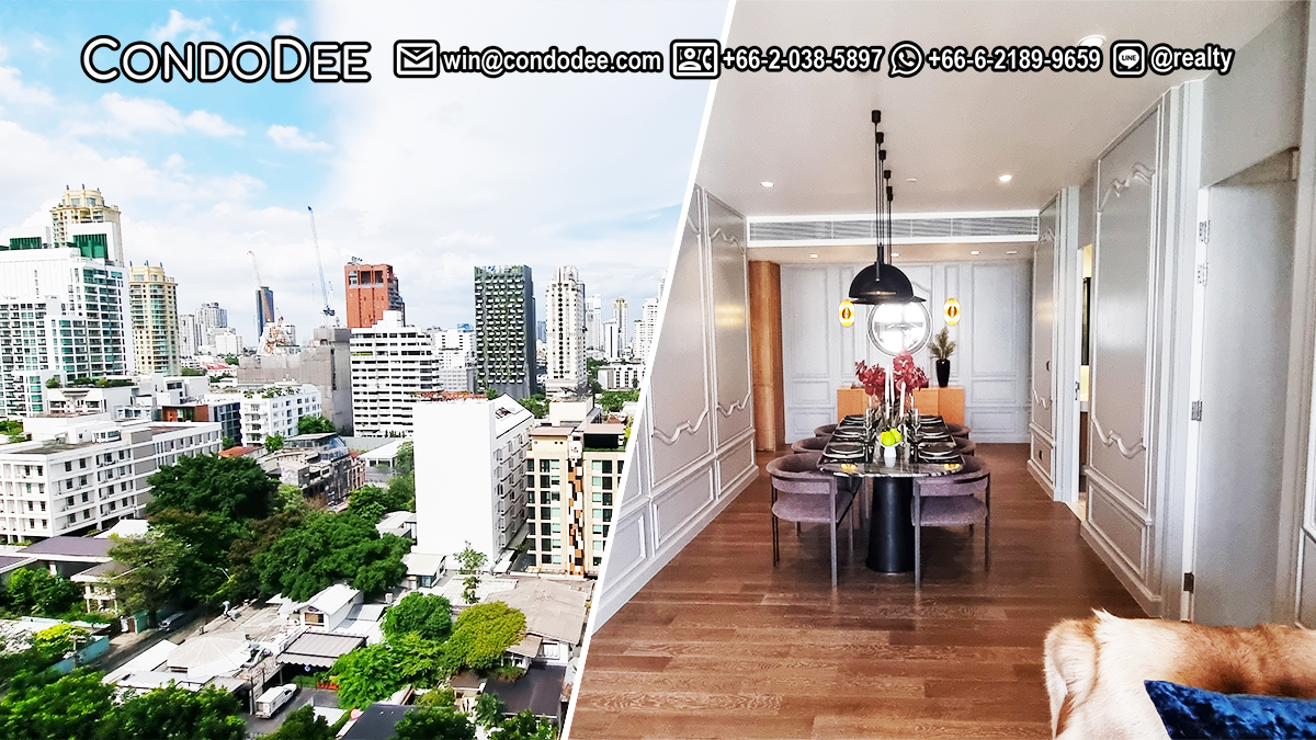 This luxury new condo on Sukhumvit 23 is available now in Muniq Sukhumvit 23 condominium near BTS Asoke and MRT Sukhumvit in Bangkok CBD