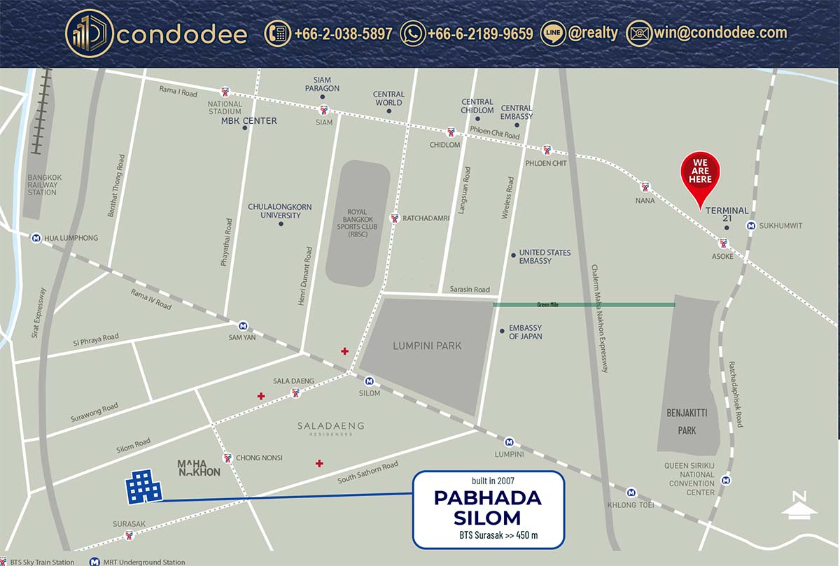Pabhada Silom for sale near BTS in Silom–Sathorn | ขายคอนโด ปภาดา สีลม ใกล้บีทีเอส
