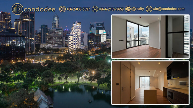 Bright 2-bedroom condo for sale in Langsuan near Lumpini Park คอนโด 2 ห้องนอนขาย ในหลังสวน ใกล้สวนลุมพินี